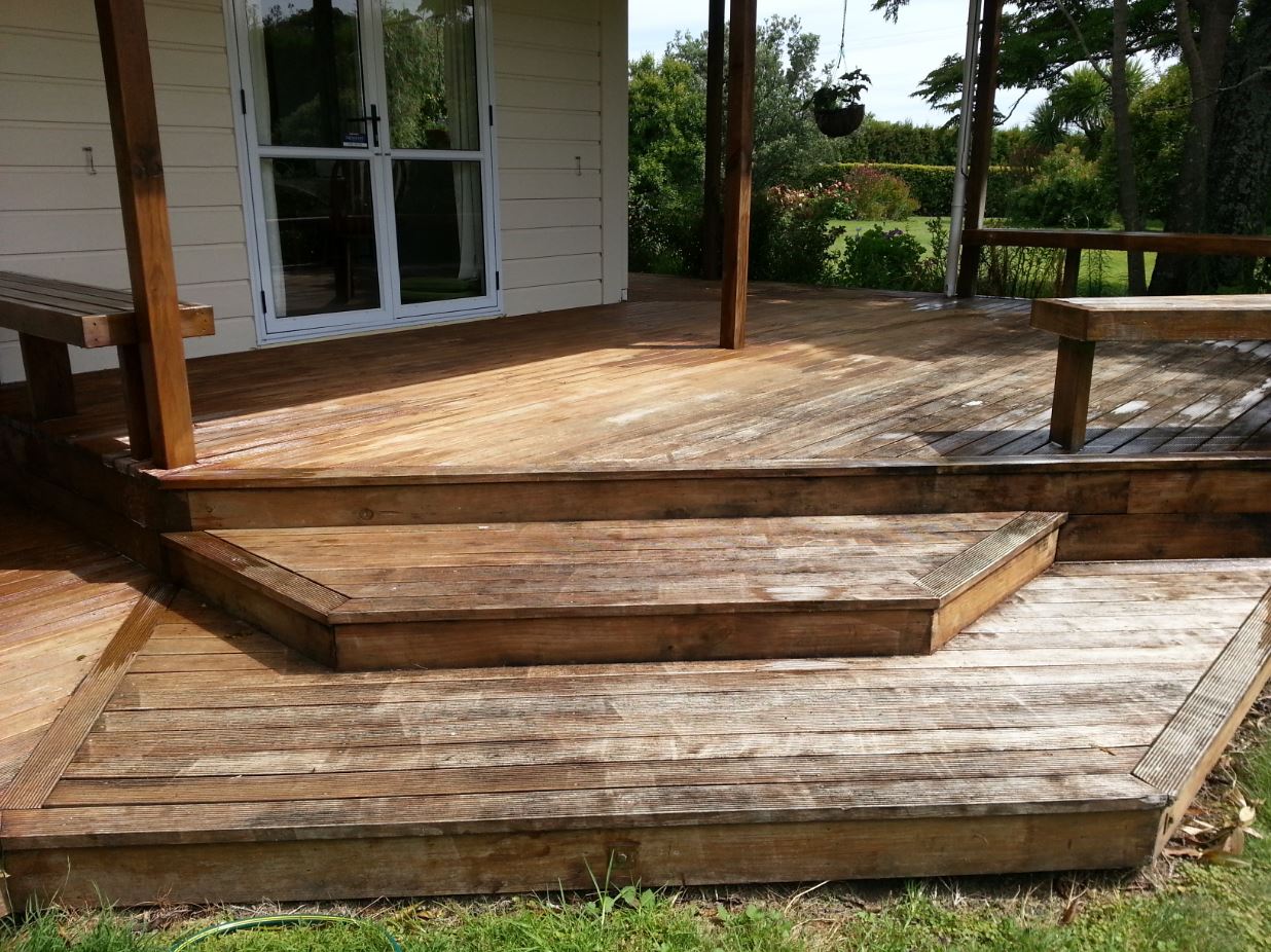 Failed deck stain fix Before